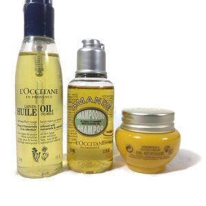 L'occitane Anti Aging Divine Cream &Oil Makeup Remover &Almond Shower OI…